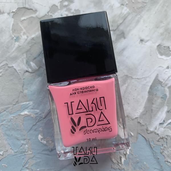 Лак-фарба для стемпінгу TAKI DA 021 (10ml) Пастельно-рожевий p4090 фото