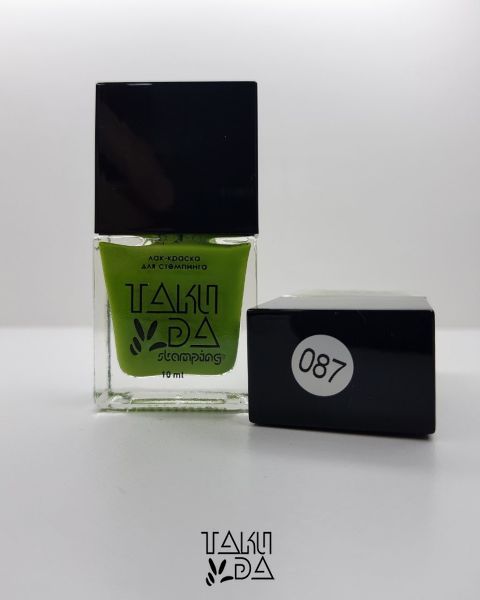 Лак-фарба для стемпінгу TAKI DA 087 (10ml) Яскраво-оливковий p4097 фото